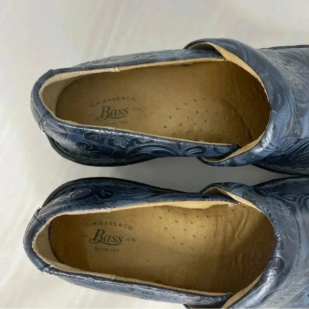 Bass Women’s Clogs 7M Blue Sheena Slip On Mules - Picture 8 of 9